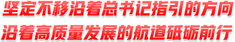 堅(jiān)定不移沿著總書記指引的方向、沿著高質(zhì)量發(fā)展的航道砥礪前行